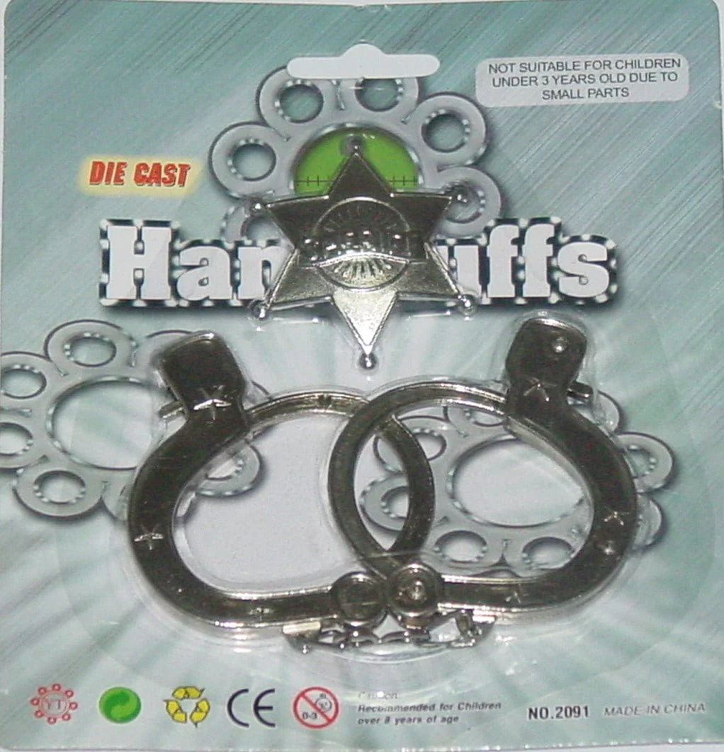 Die Cast Handcuffs W/Badge