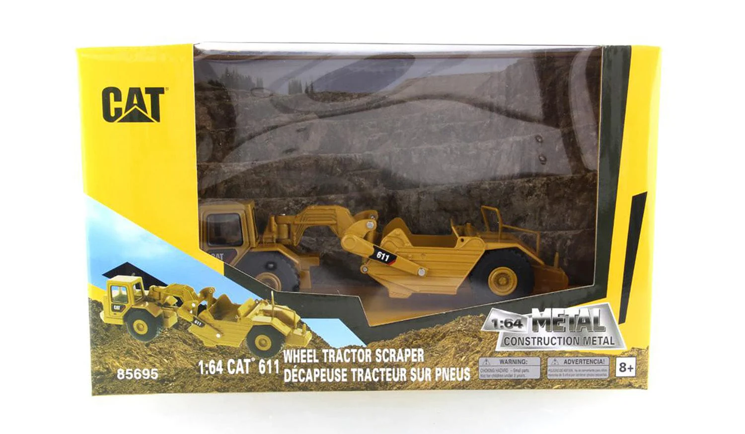 Cat 1/64 611 Wheel Tractor Scraper Diecast Model - Image 4