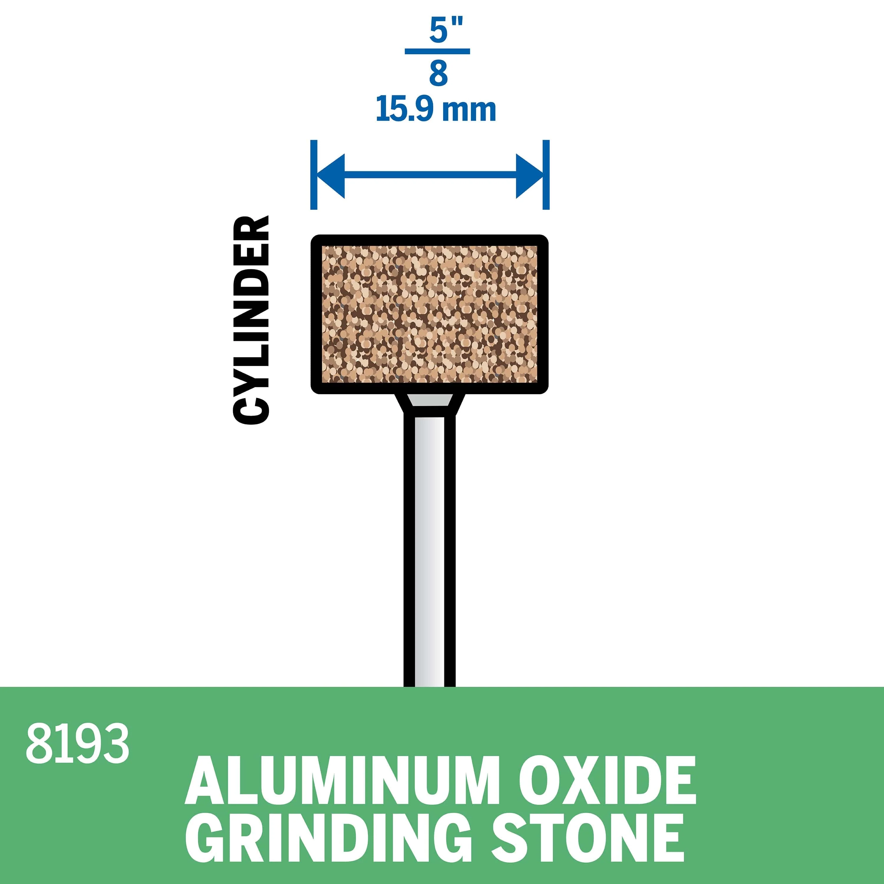 Dremel Aluminium Oxide Grinding Stone 15.9mm (8193)** - Image 2