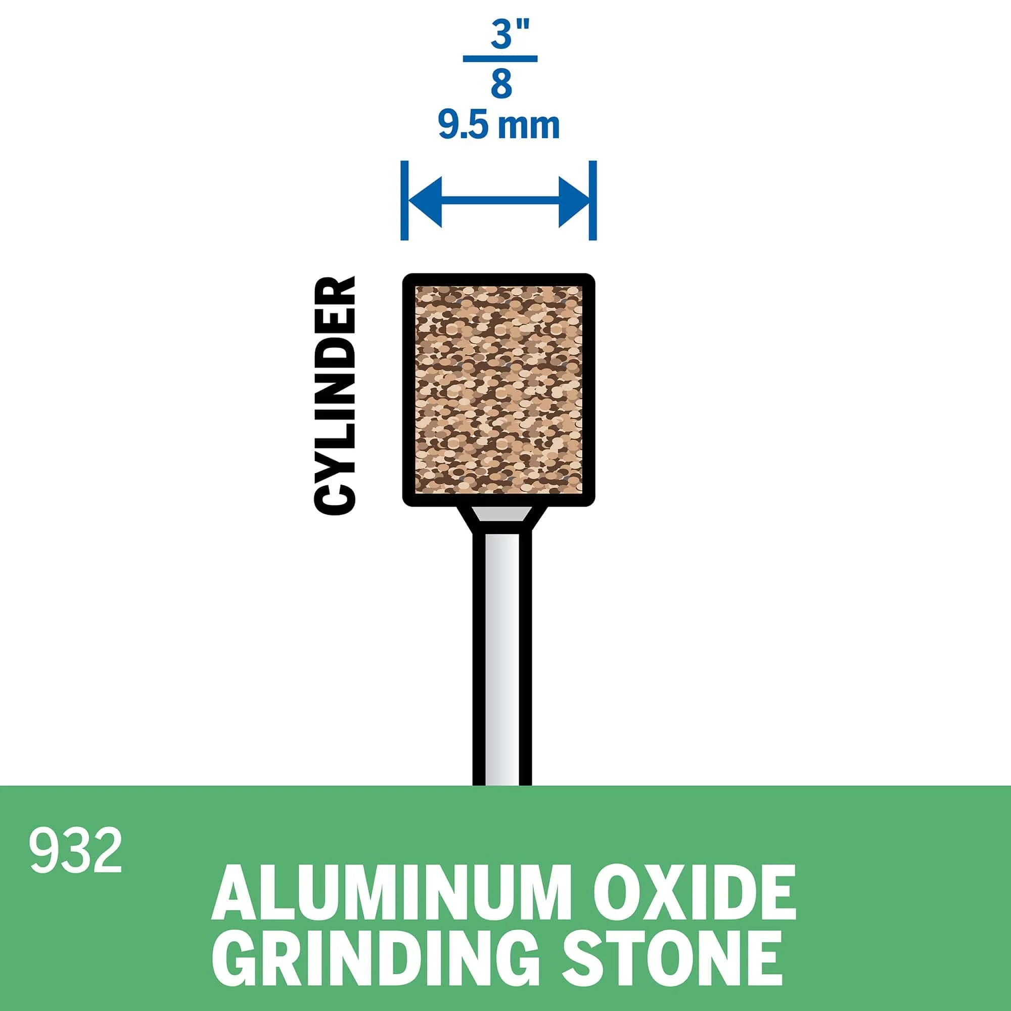 Dremel Aluminium Oxide Grinding Stone 9.5mm (932)** - Image 2