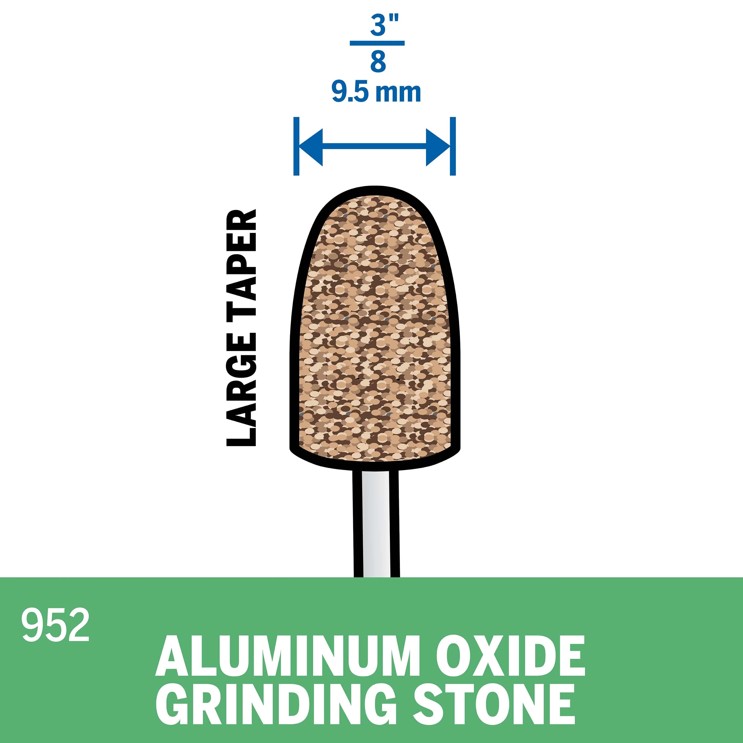 Dremel Aluminium Oxide Grinding Stone 9.5mm (952)** - Image 2