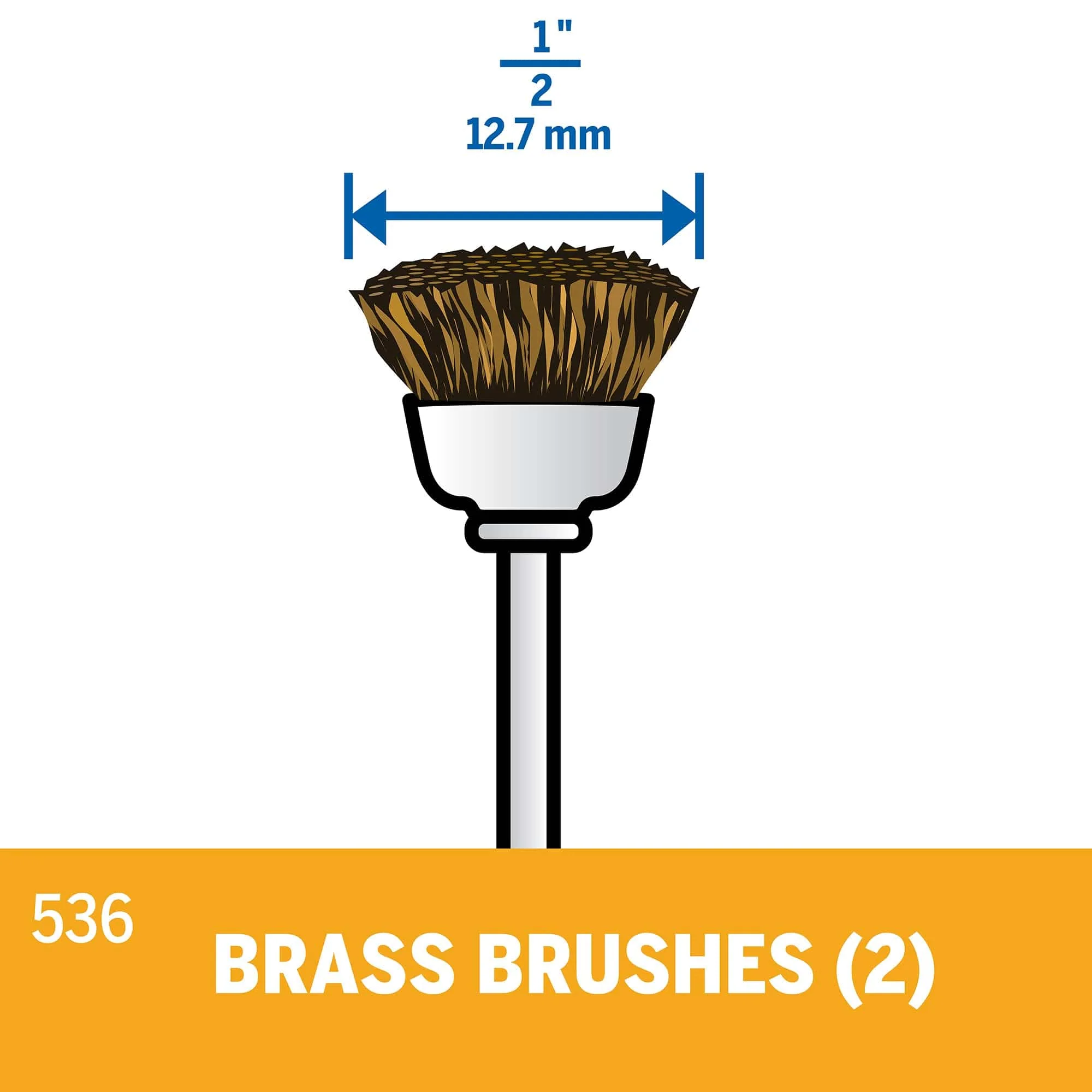 Dremel Brass Brush 13mm (536-2) - 2 Pack** - Image 2