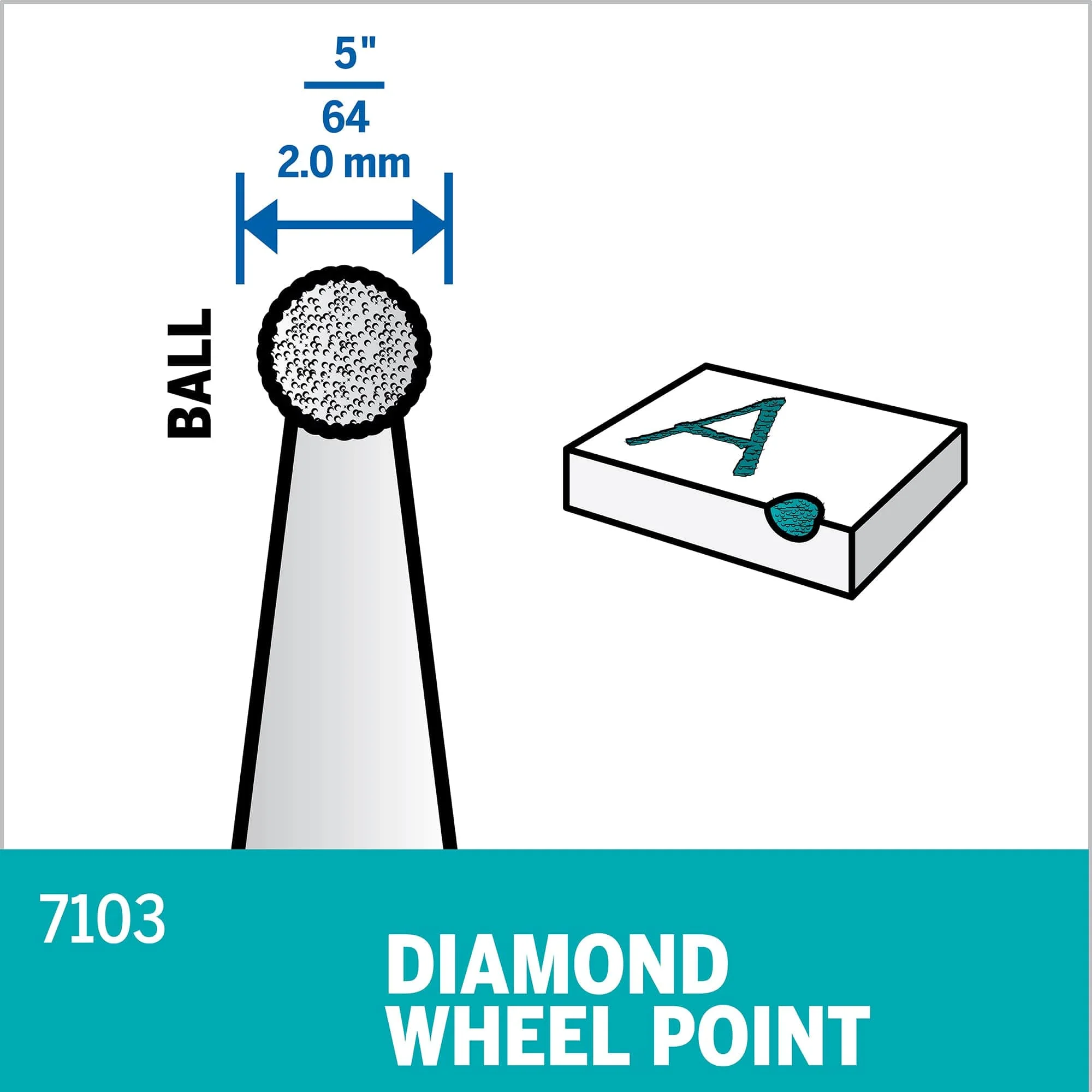 Dremel Diamond Wheel Point 2.0mm (7103)** - Image 2