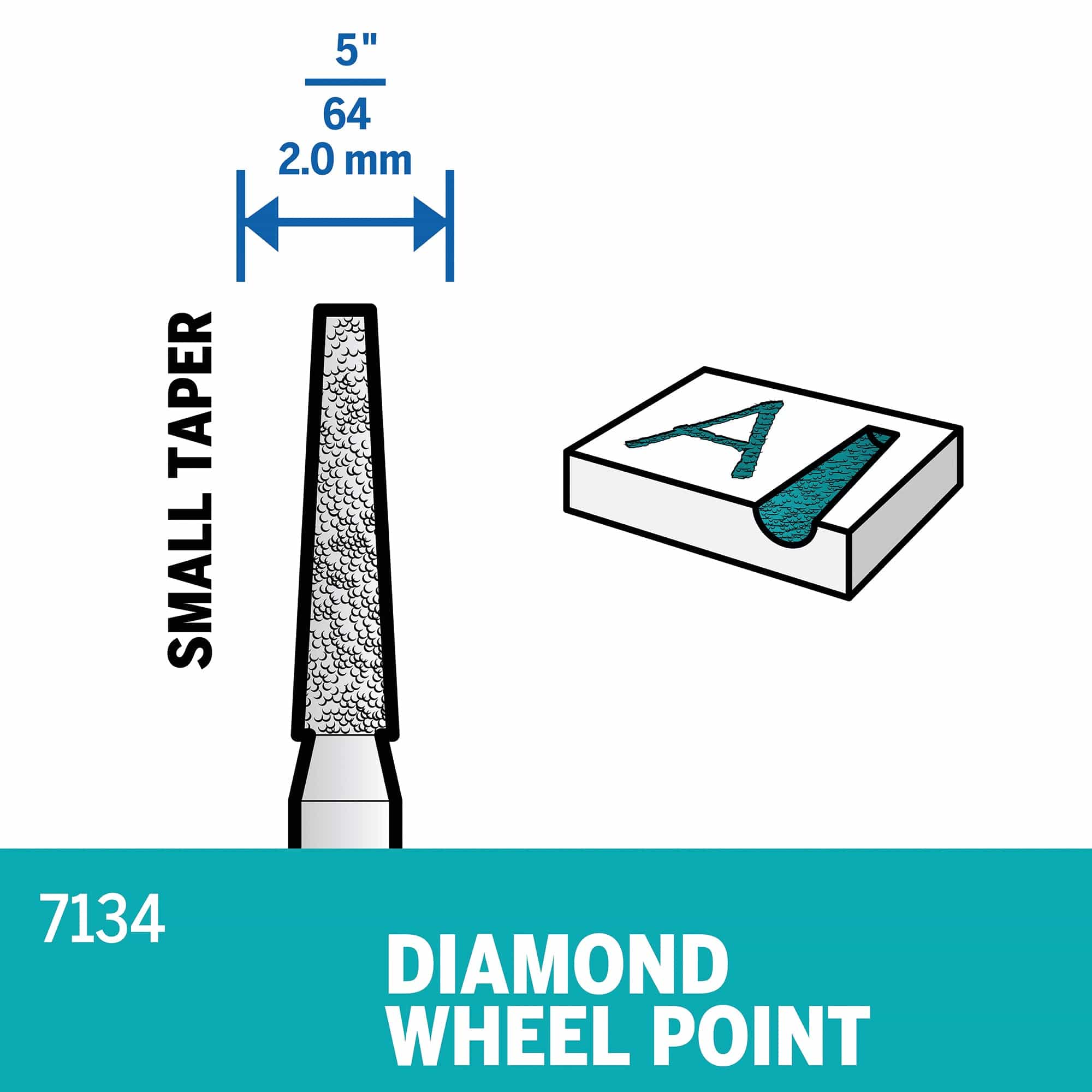Dremel Diamond Wheel Point 2.0mm (7134)** - Image 2