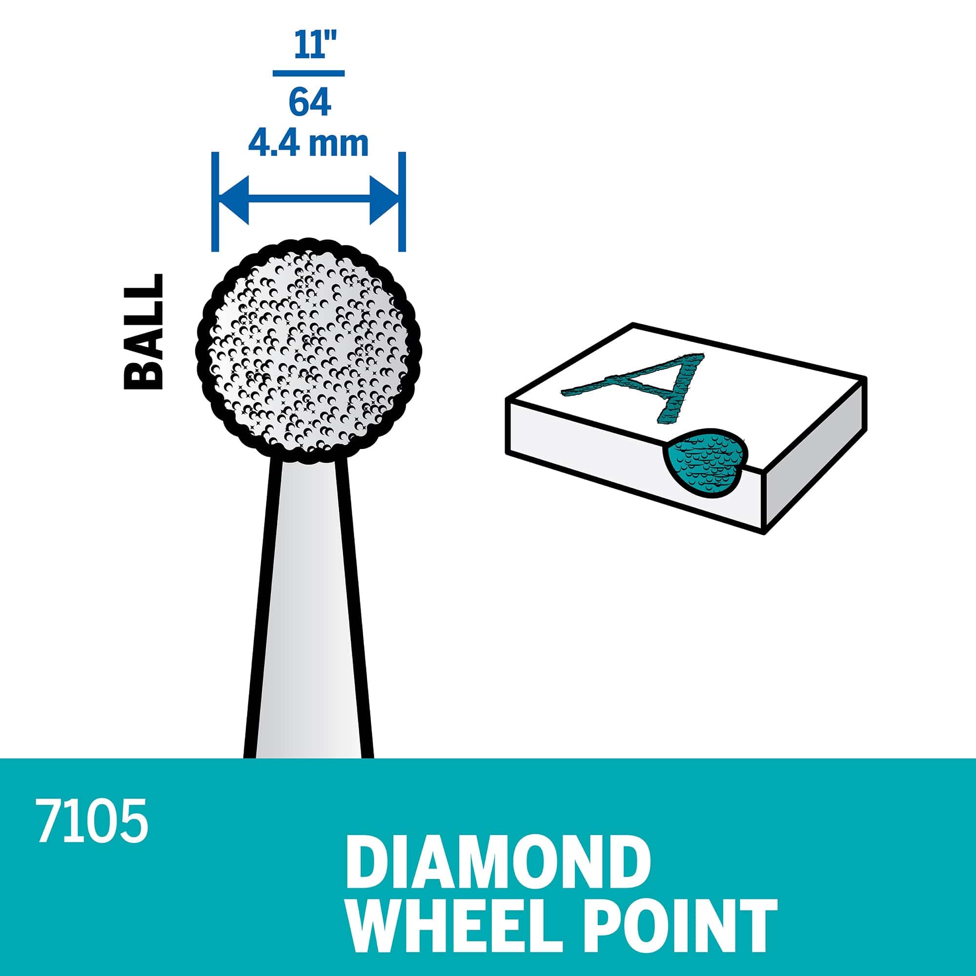 Dremel Diamond Wheel Point 4.4mm (7105)** - Image 2