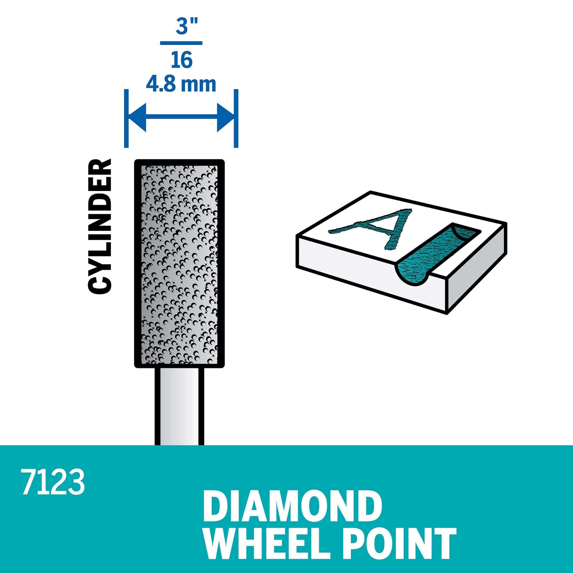 Dremel Diamond Wheel Point 4.8mm (7123)** - Image 2