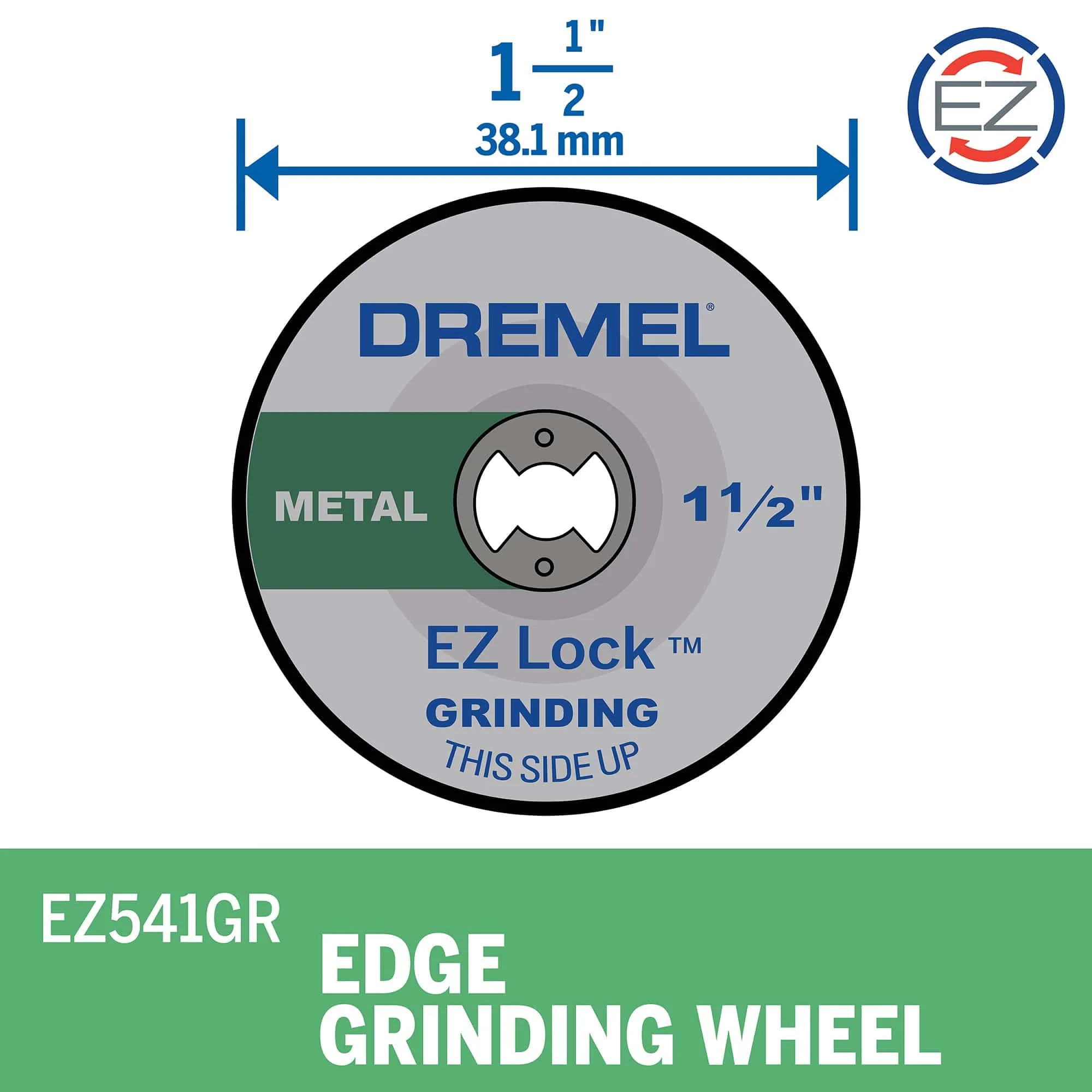 Dremel EZ Lock Aluminium Oxide Grinding Wheel 38mm (EZ541) - 2 Pack** - Image 2
