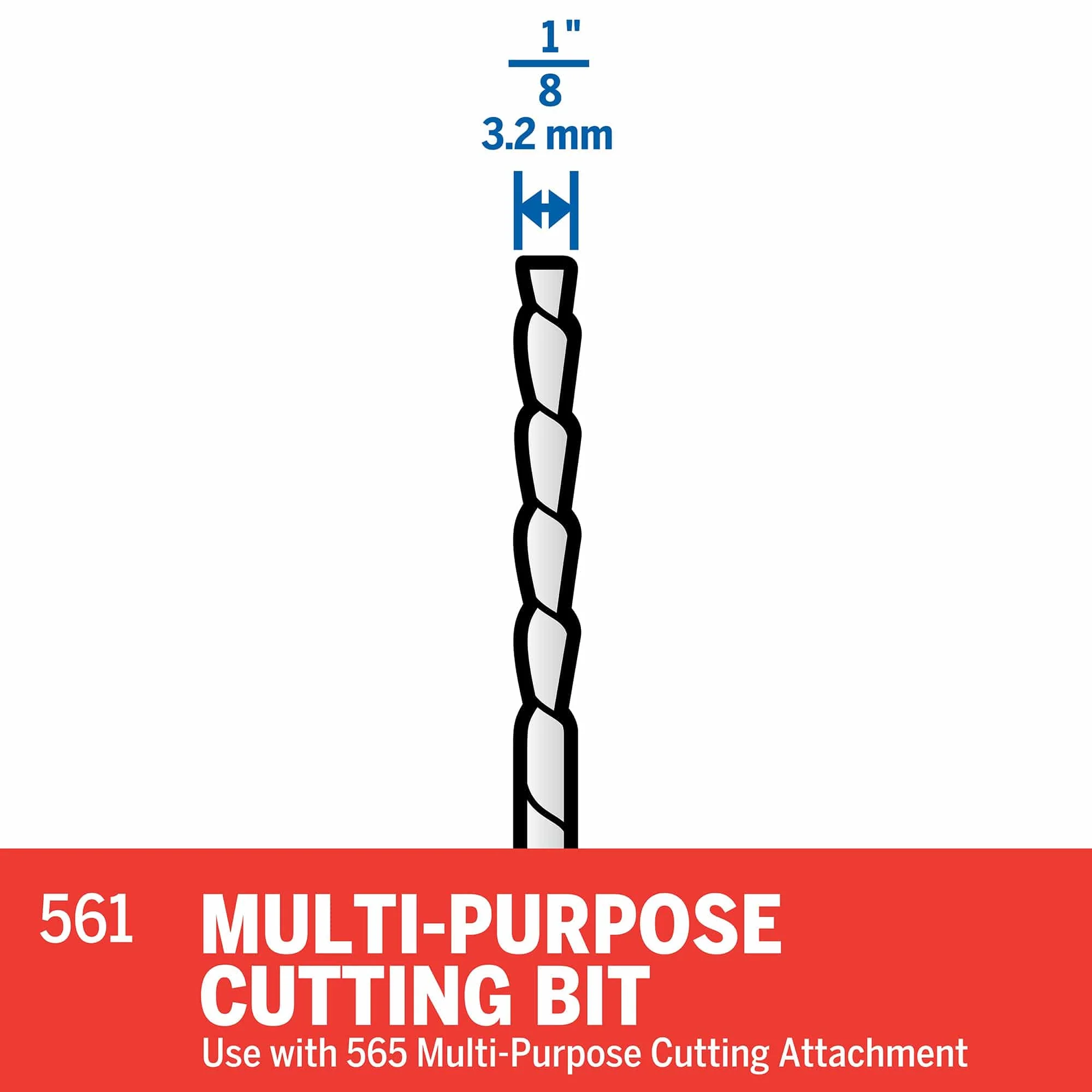 Dremel Multipurpose Spiral Cutting Bit 3.2mm (561)** - Image 2