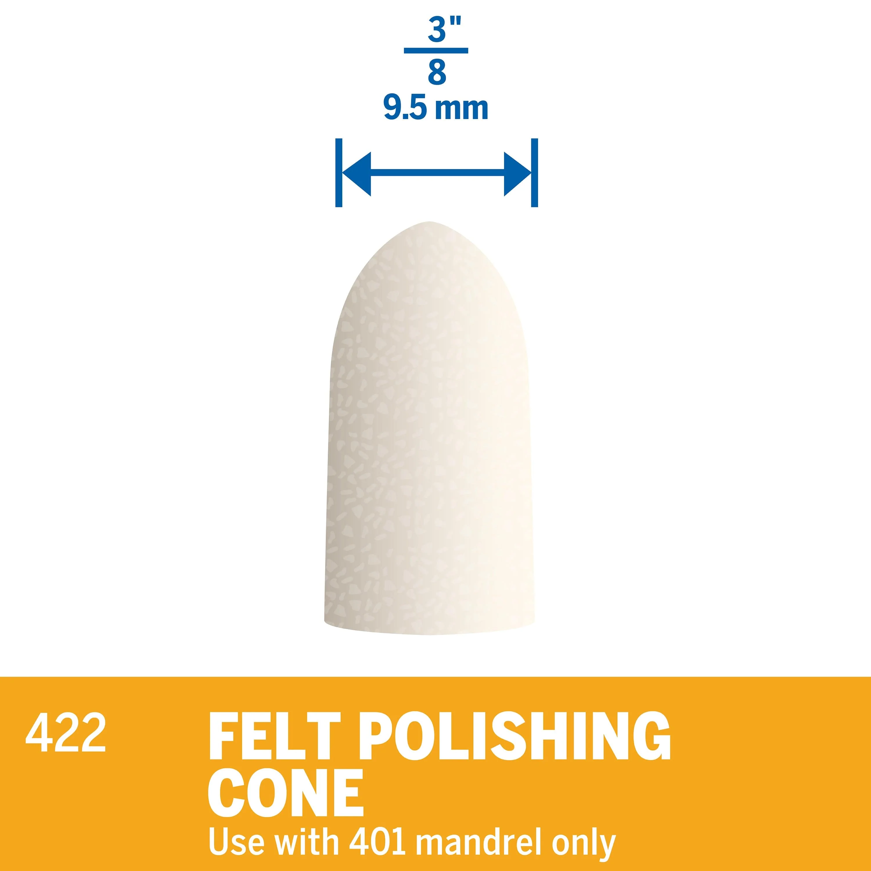 Dremel Polishing Felt 9.5mm (422)** - Image 2