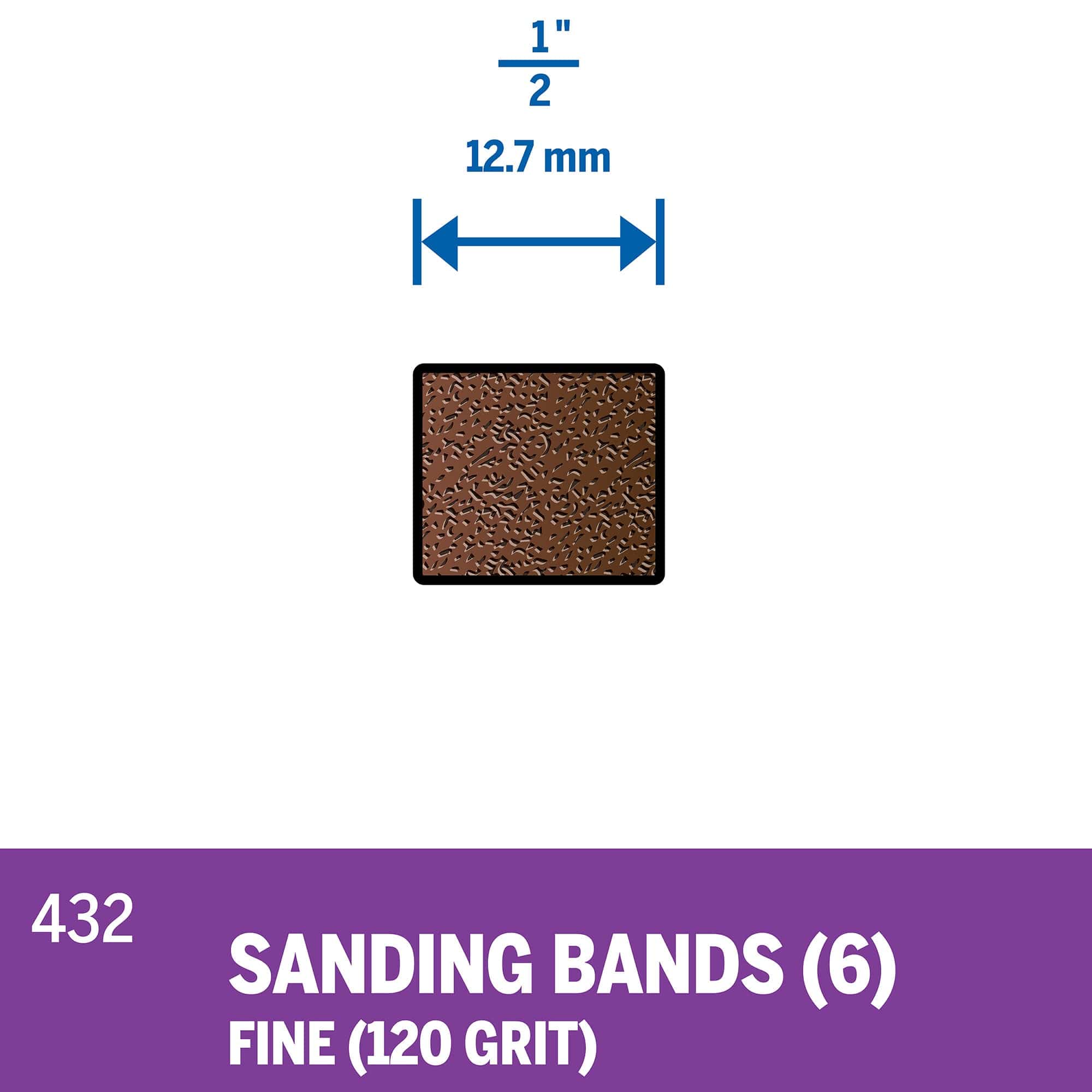 Dremel Sanding Band 13mm 120 Grit (432) - 6 Pack** - Image 2