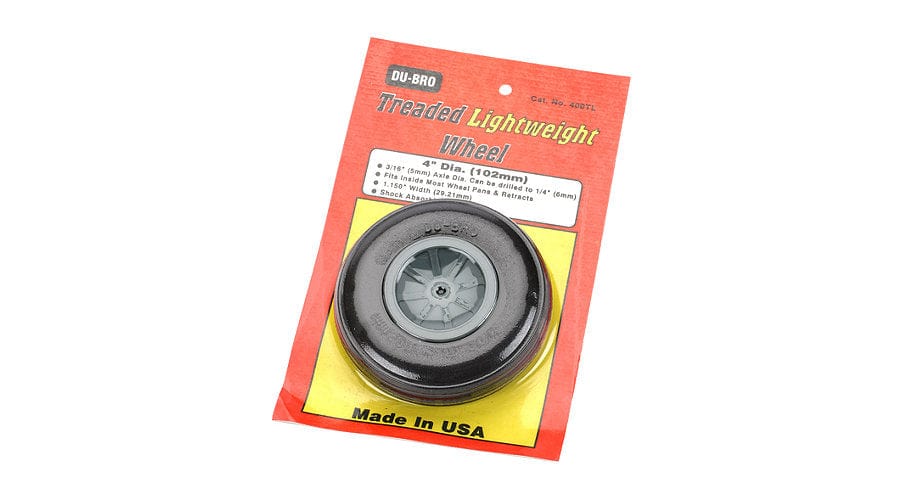 Du-Bro 400TL Light Weight Treaded Wheel 4in 102mm (1)