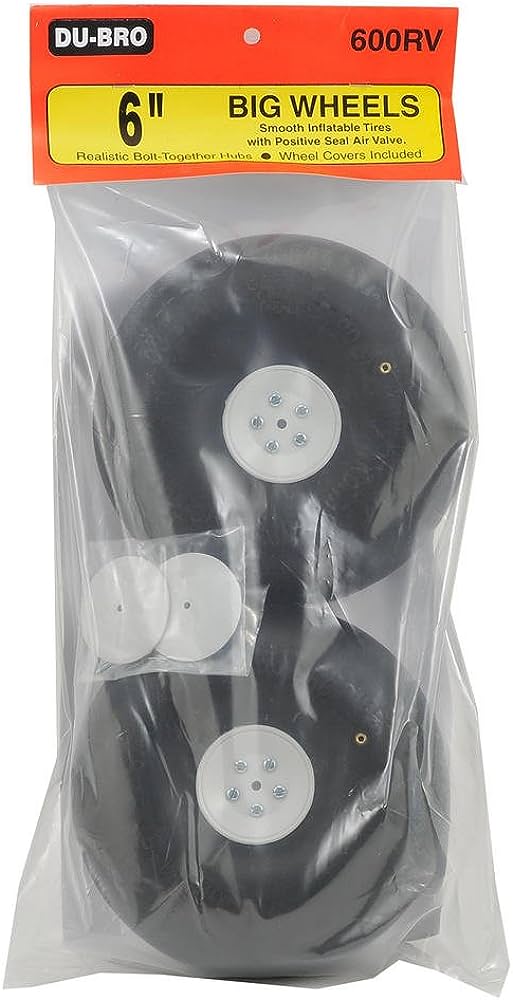 Du-Bro 600RV 6in Smooth Inflatable Wheels (2) - Image 3