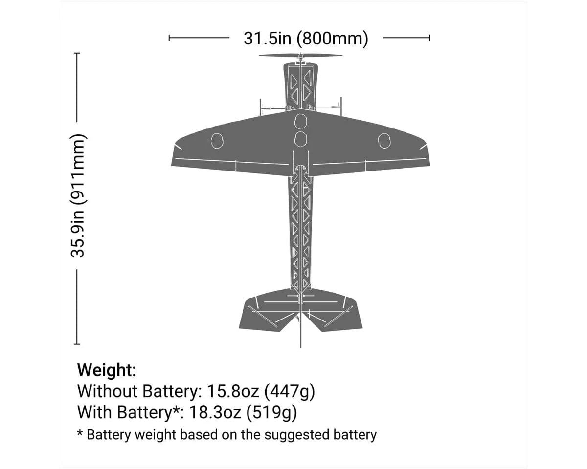 E-Flite 4-Site 3D FF (Flat Foamy) 800mm BNF Basic with AS3X and SAFE Select [EFL02950] - Image 9