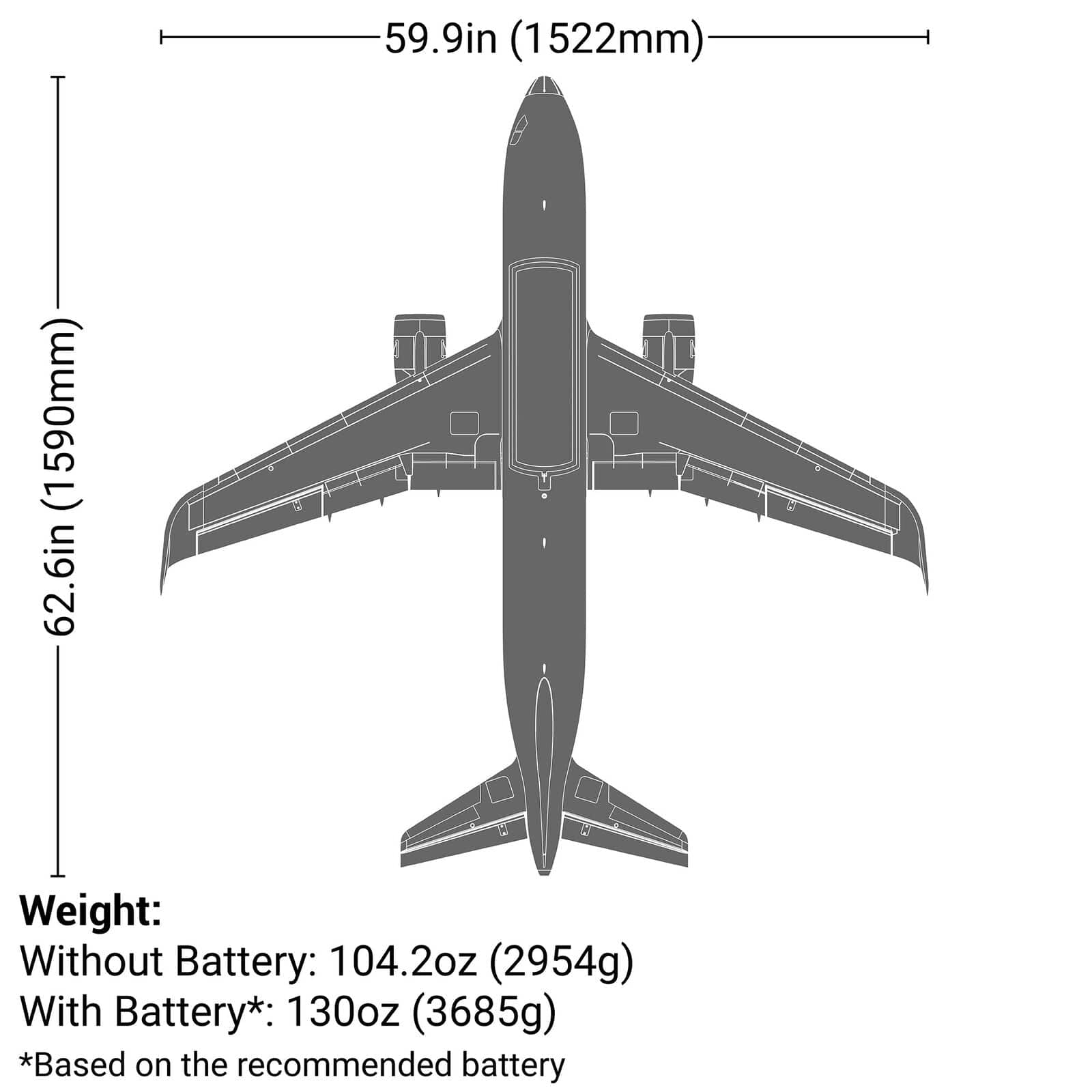 E-Flite Airbus A320neo 1.5m Airliner Twin 64mm EDF, BNF Basic [EFL-1493] - Image 5