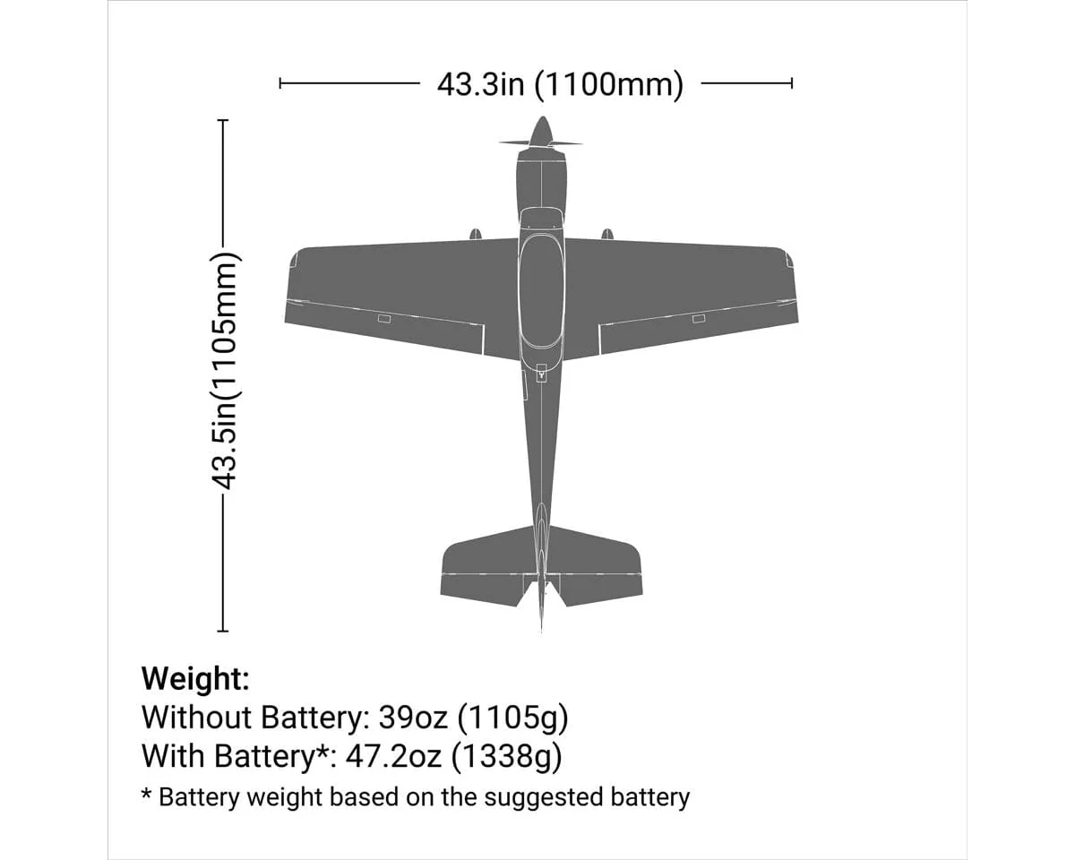 E-Flite Sportix 1.1m RC Plane, BNF Basic [EFL10750] - Image 10