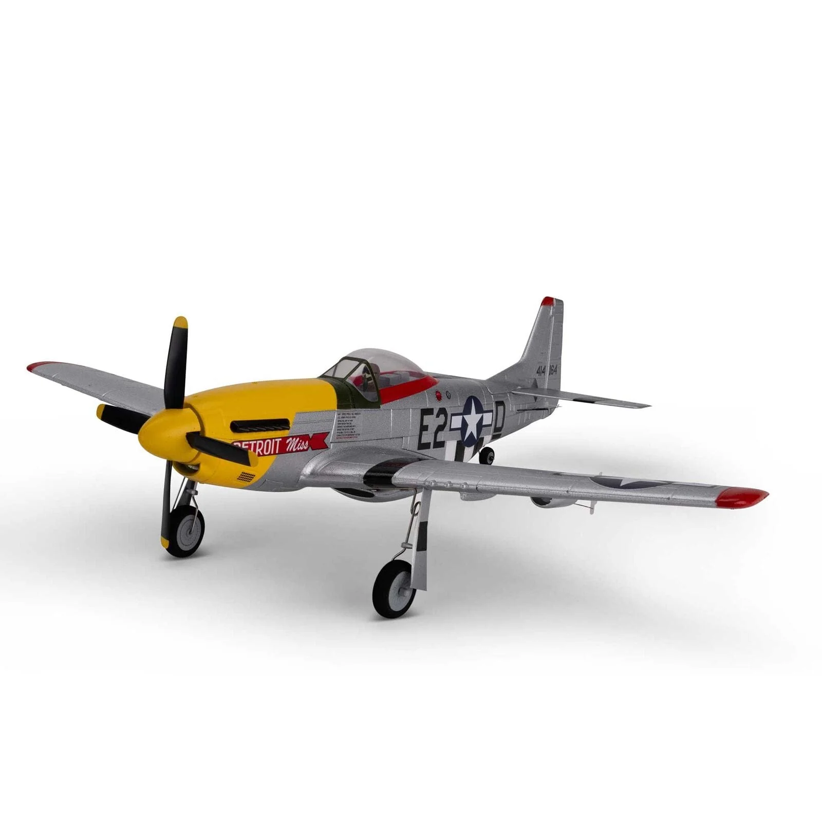 E-Flite UMX P-51D Miss Detroit RC Plane, BNF Basic, EFLU7350