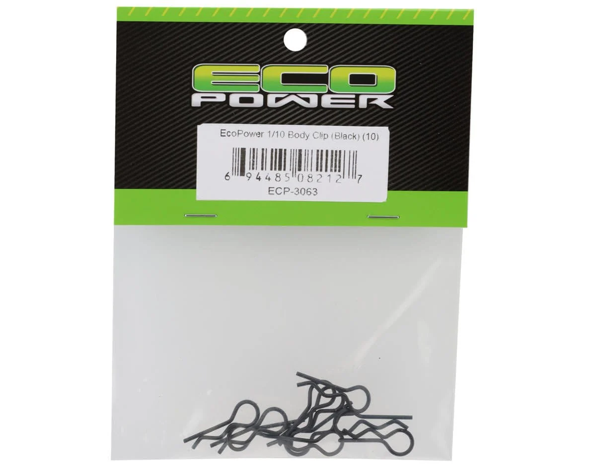 EcoPower 1/10 Body Clips - Black (10) - Image 2