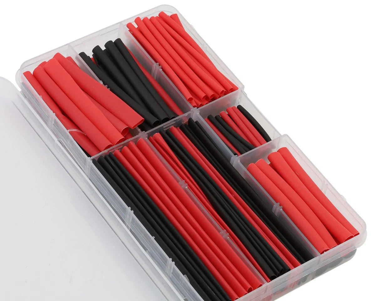 EcoPower Heat Shrink Tubes w/Plastic Case (Black & Red) (150pc Pack) - Image 2