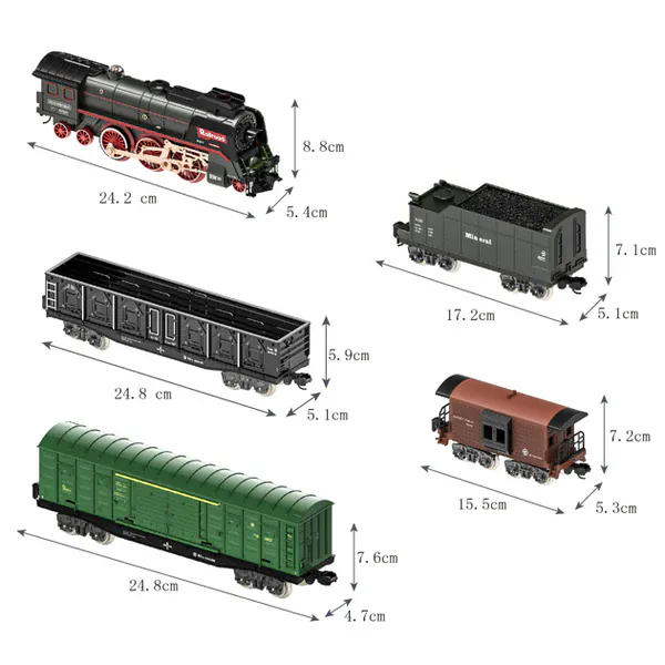 Electric Steam Train Set with Lights & Steam Effect - Image 2