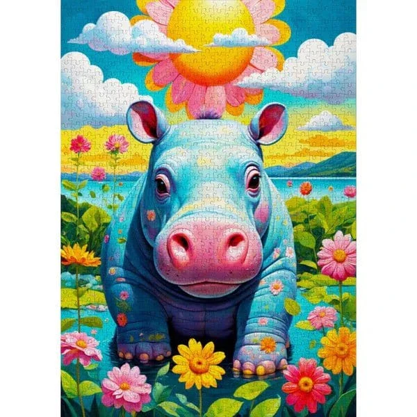 Enjoy Sunny Hippo 1000pc Jigsaw Puzzle - Image 2