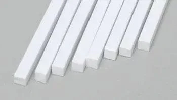 Evergreen 175 Styrene 14" Strips 2.5x2.5mm / .100x.100" (8pcs)