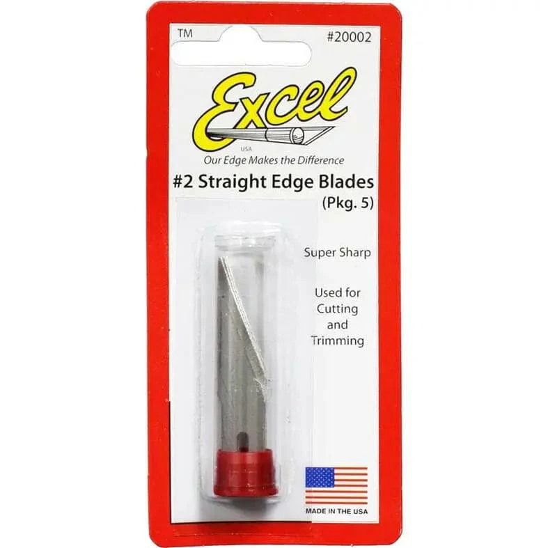 Excel NO. 2 Super Sharp Straight Blades (5pcs) [20002]