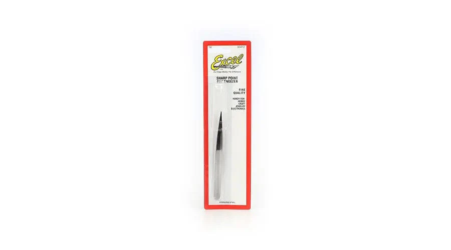 Excel 30412 4.75 Inch Stainless Steel Tweezers Sharp