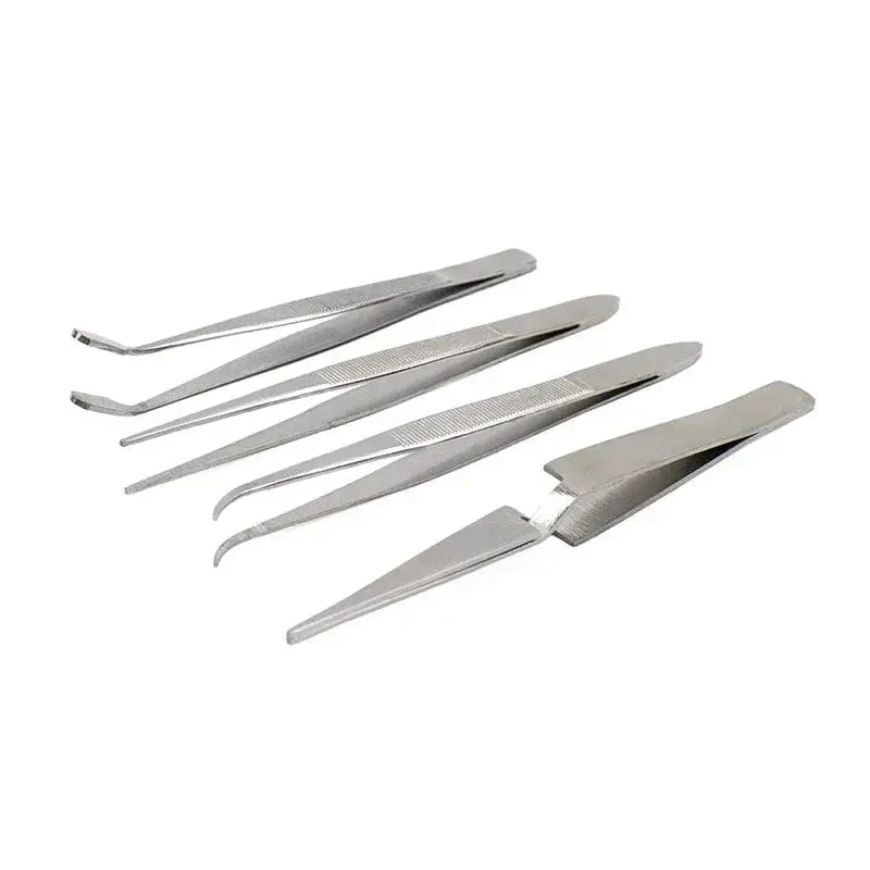 Excel 30416 6 Inch Tweezer Set (4pcs)