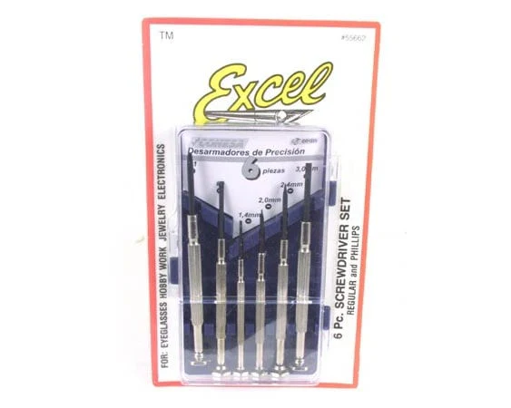 Excel 55662 Precision Jeweler Screwdriver Set (6pcs)