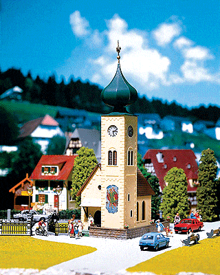 Faller Gmbh HO Church - 5-13/16 x 3-1/2in 14.8 x 8.8cm**