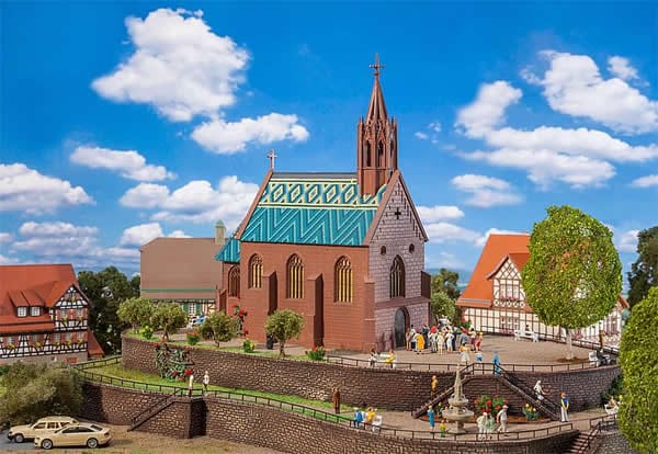 Faller Gmbh HO St. Johann Church - Kit - 8-3/8 4-5/16 x 10-1/4in 21.2 x 10.9 x 26cm**