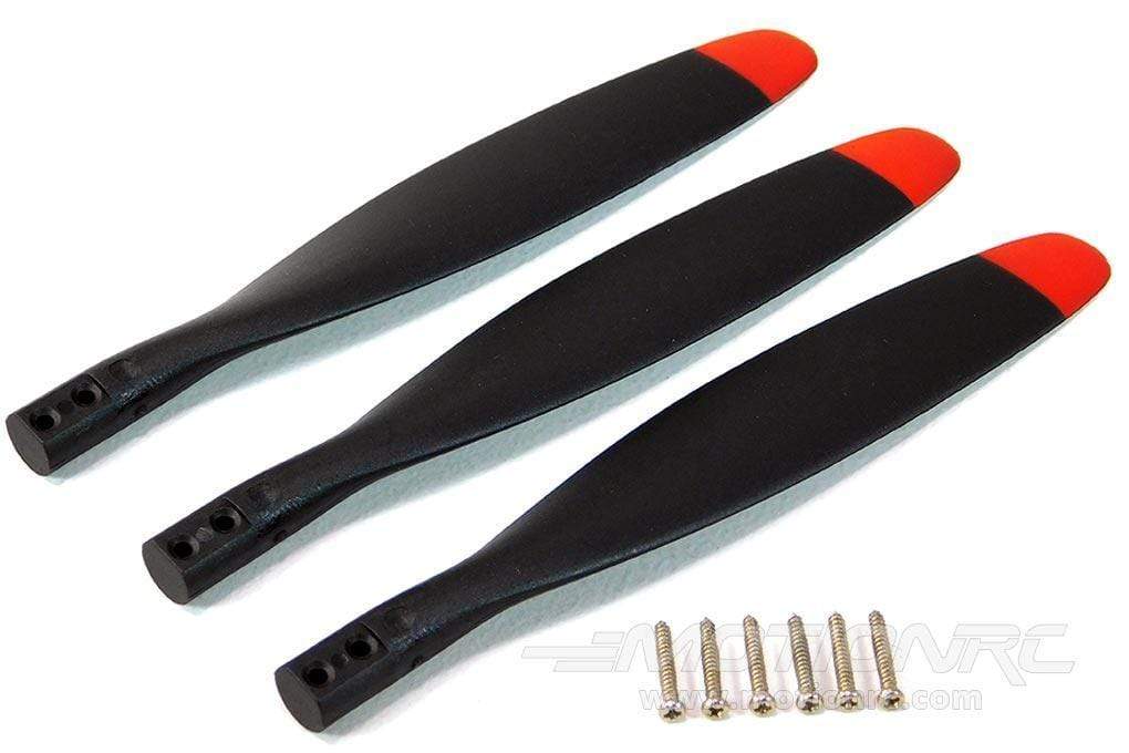 FlightLine 12x7 3-Blade Electric Propeller Blades (Reverse) - Red Tip [P412071R]**