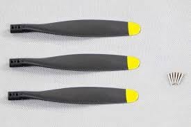 FlightLine 12x7 3-Blade Electric Propeller Blade (Reverse) - Yellow Tip [P412072R]**
