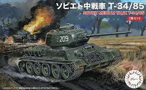 Fujimi 1/76 Soviet T-34/85 (Set of 2) (SWA-34) Plastic Model Kit
