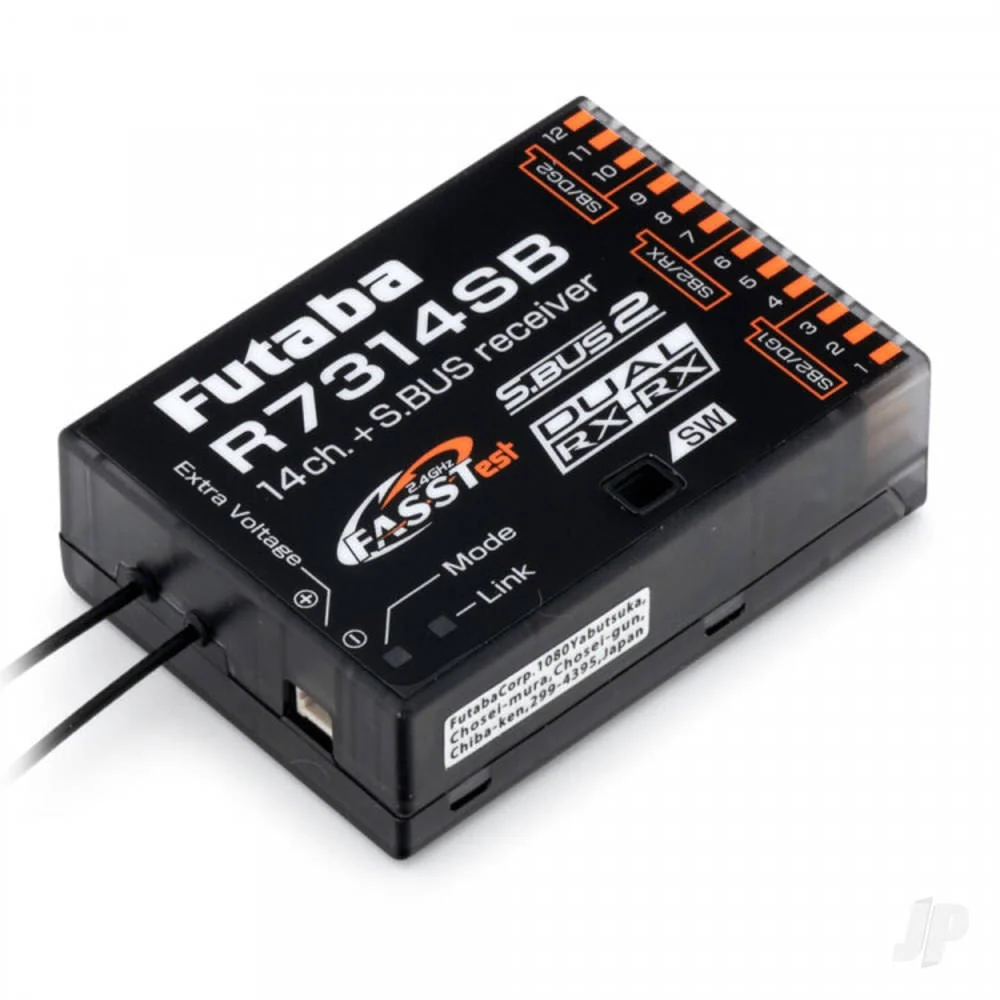 Futaba R7314SB 14-Channel (PWM) Air Receiver (26-Channel S.BUS) FASSTest [FUTR7314SB]