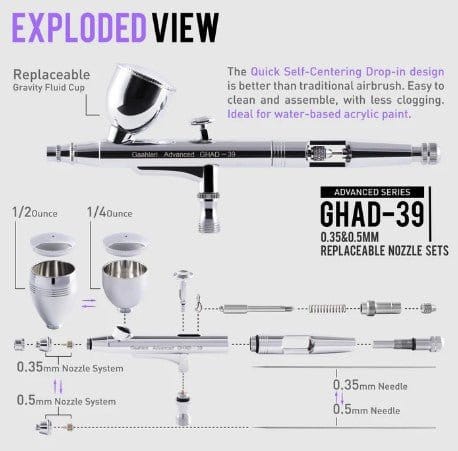 Gaahleri GHAD-39 Advanced Series Airbrush [40133] - Image 3