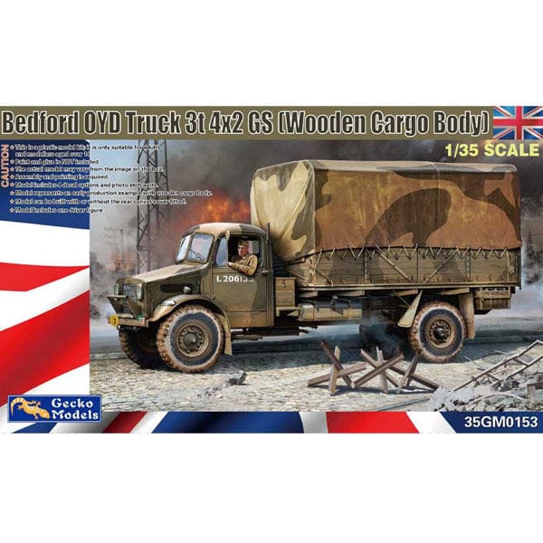Gecko 1/35 Bedford OYD Truck 3t 4x2 GS (Wooden Cargo Body) Plastic Model Kit