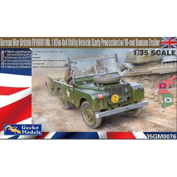 Gecko 1/35 Korean War British FV18001 Mk. 1 80in 4x4 Utility Vehicle Plastic Model Kit