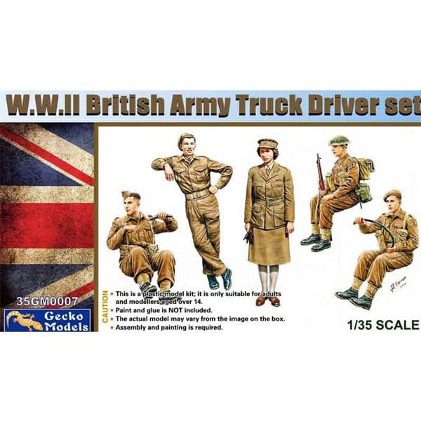Gecko 1/35 WW II British Army Truck Driver Set Plastic Model Kit