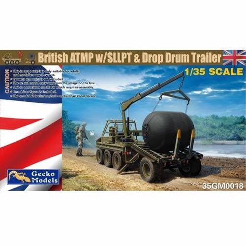 Gecko GM35018 1/35 British ATMP w/SLLPT & Drop Drum Trailer Plastic Model Kit**