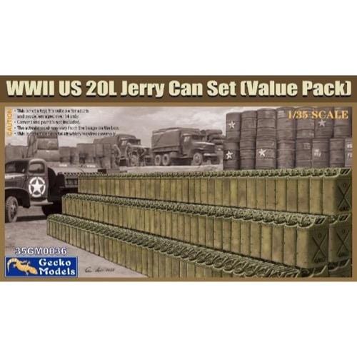 Gecko GM35036 1/35 WWII US 20L Jerry Can Set Plastic Model Kit**