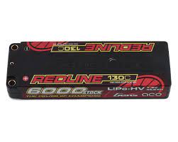 Gens Ace 2S Redline 6000mAh 7.6V 130C Hardcase/5mm bullet HV LiPo Battery (5.0mm Bullet)