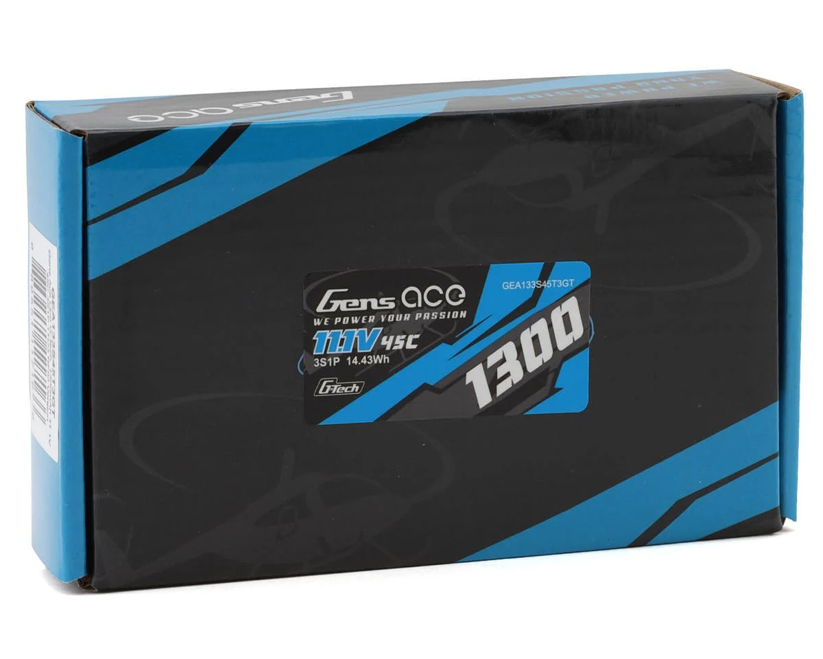 Gens Ace G-Tech 3S 1300mAh 45C 11.1V Soft Pack Lipo Battery (1TO3) - Image 3