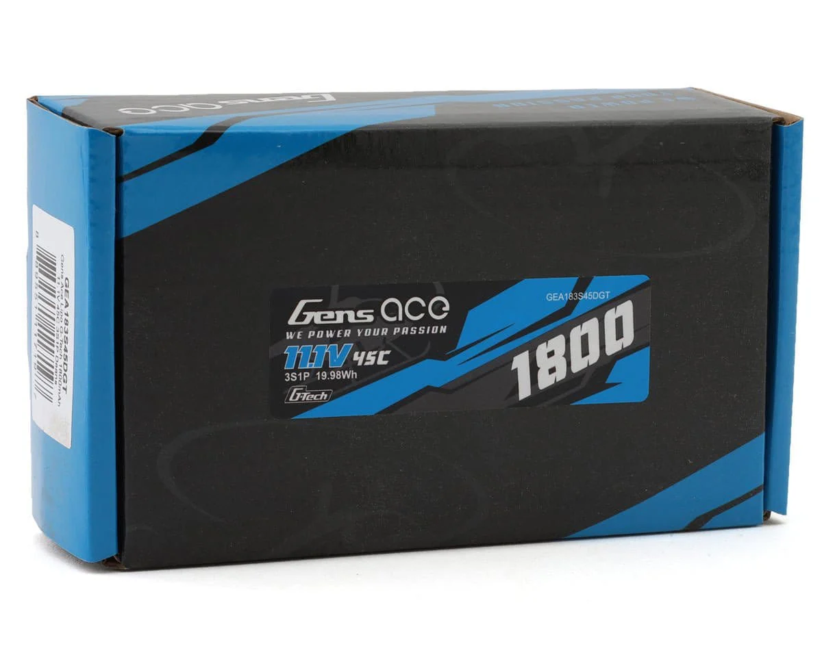 Gens Ace G-Tech 3S 1800mAh 45C 11.1V Soft Pack Lipo Battery (Deans) - Image 2