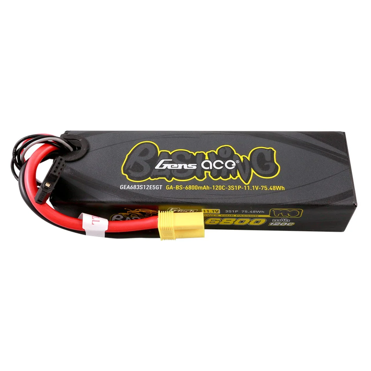 Gens Ace G-Tech 3S Bashing 6800mAh 120C 11.1V Soft Pack Lipo Battery - EC5