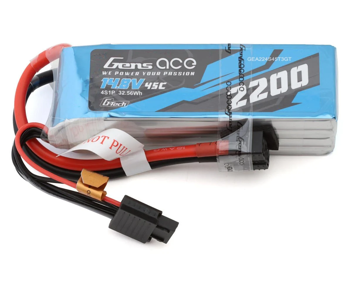 Gens Ace G-Tech 4S 2200mAh 45C 14.8V Soft Pack Lipo Battery (1TO3)