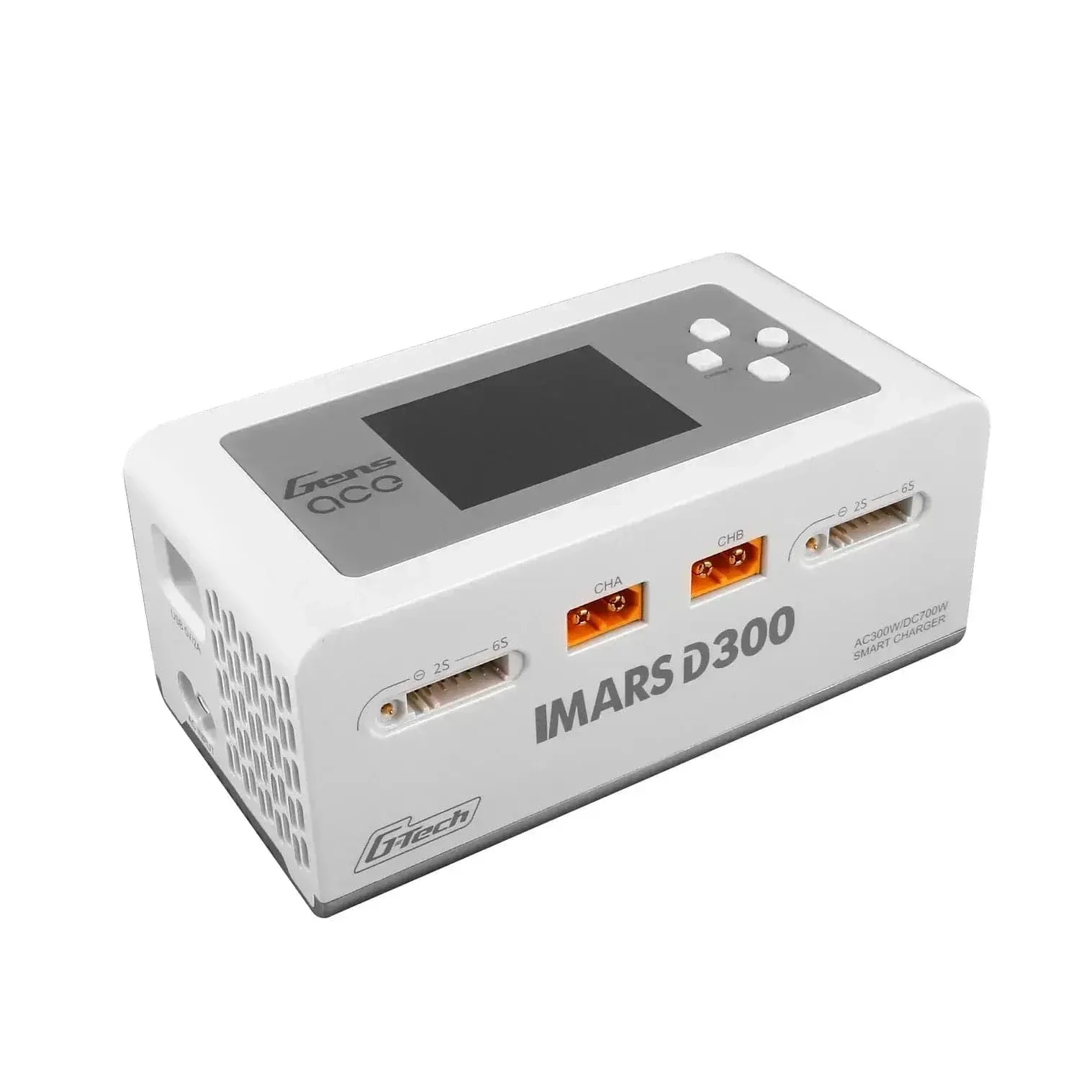 Gens Ace IMARS D300 G-Tech Channel AC/DC 300W/700W RC Battery Charger - White - Image 2