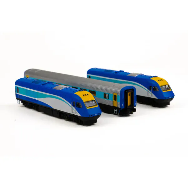Gopher Models N Scale New South Wales XPT 3pc Set Trainlink (No Logo) Livery