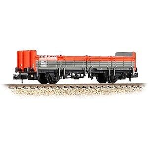 Graham Farish 373-626F N Scale BR OBA Open Wagon Low Ends BR Railfreight Red & Grey