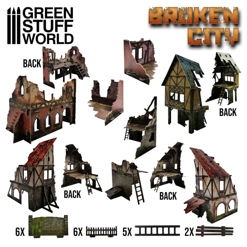 Green Stuff World 1/48 Broken City Terrain Set - Image 2